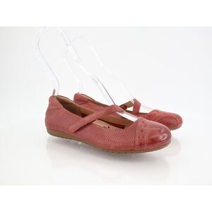 Taos Scamp Mary Jane Women's Size 6 Red Leather Round Toe Flat Adjustable